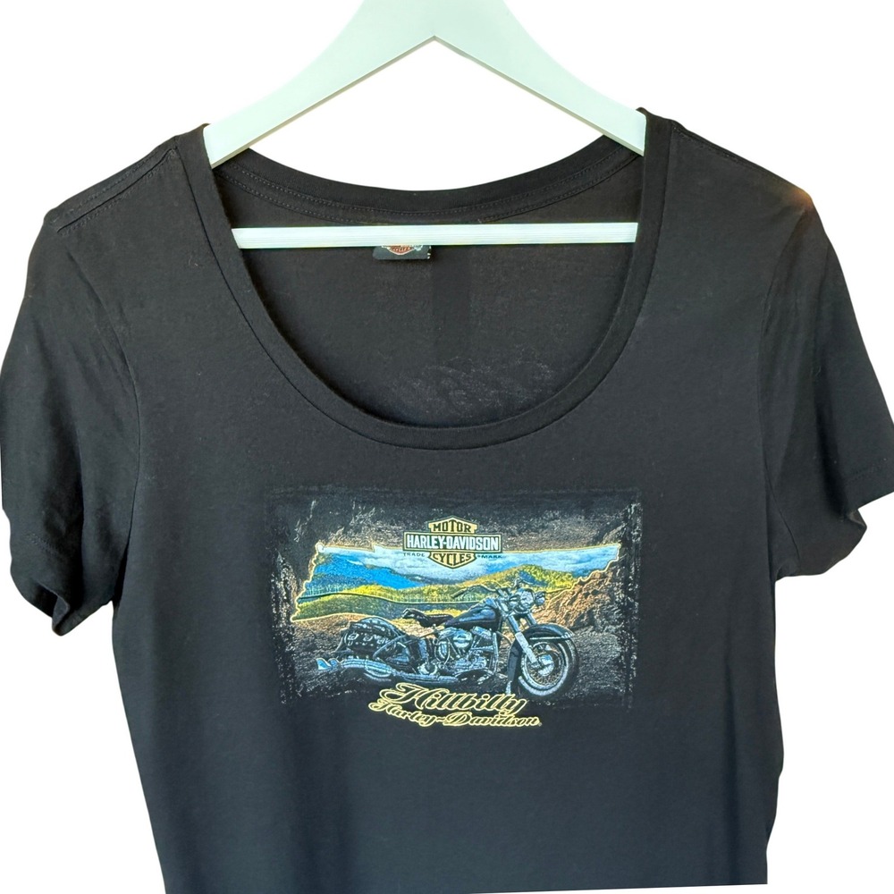 Harley Davidson Hillbilly Graphic Tee Shirt Smoky Mountains Motorcycle‎ T Shirt - Picture 3 of 6
